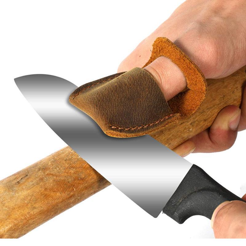 Woodworking Kitchen Projects - Fingerschutz aus Rindsleder zum Messerschärfen, rutschfester