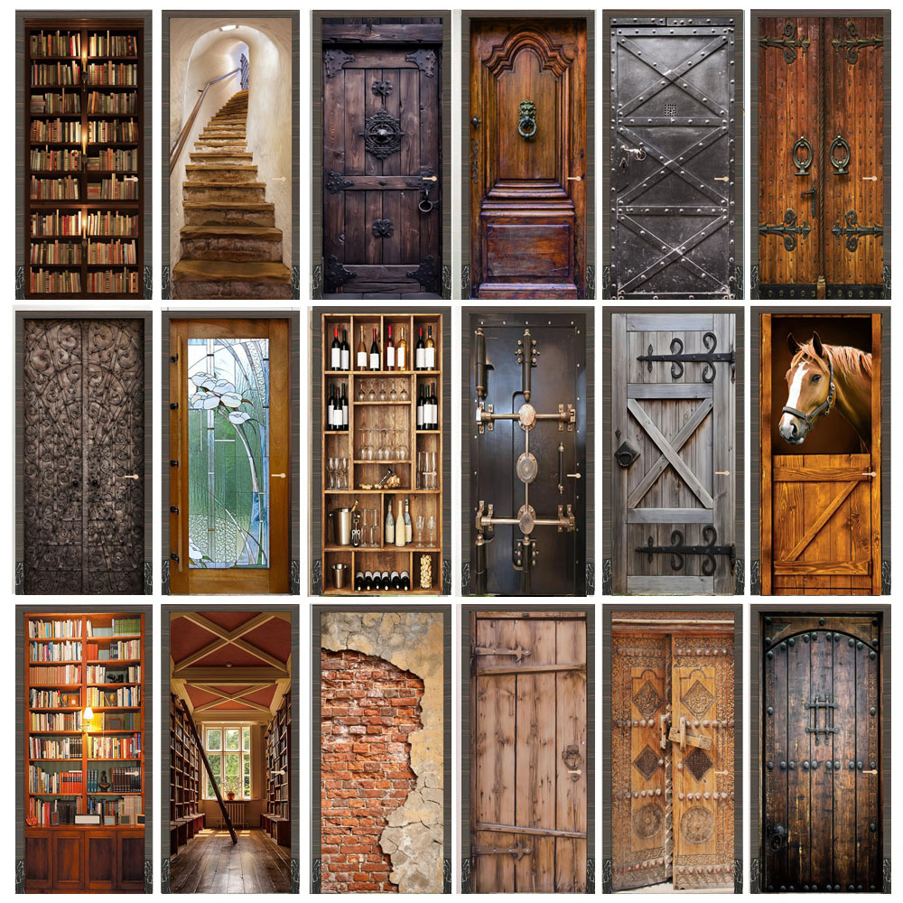Woodworking Glue - Wooden Door Mural Decal Sticker Peel