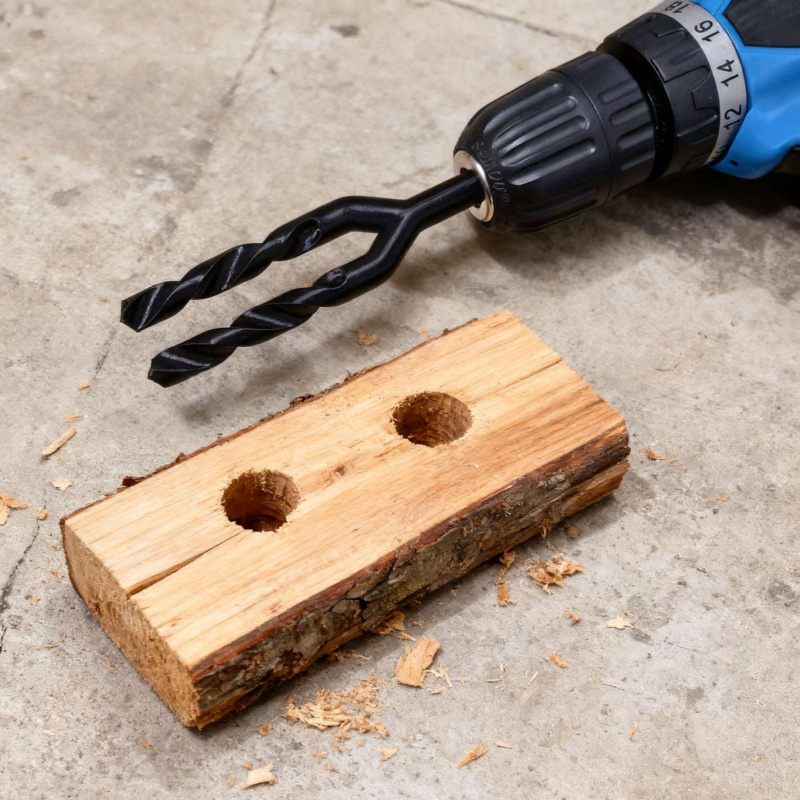 Woodworking Jokes - Praktischer Scherzartikel: Doppel-Twist-Bohrer – Lustiges Gag-Werkzeug