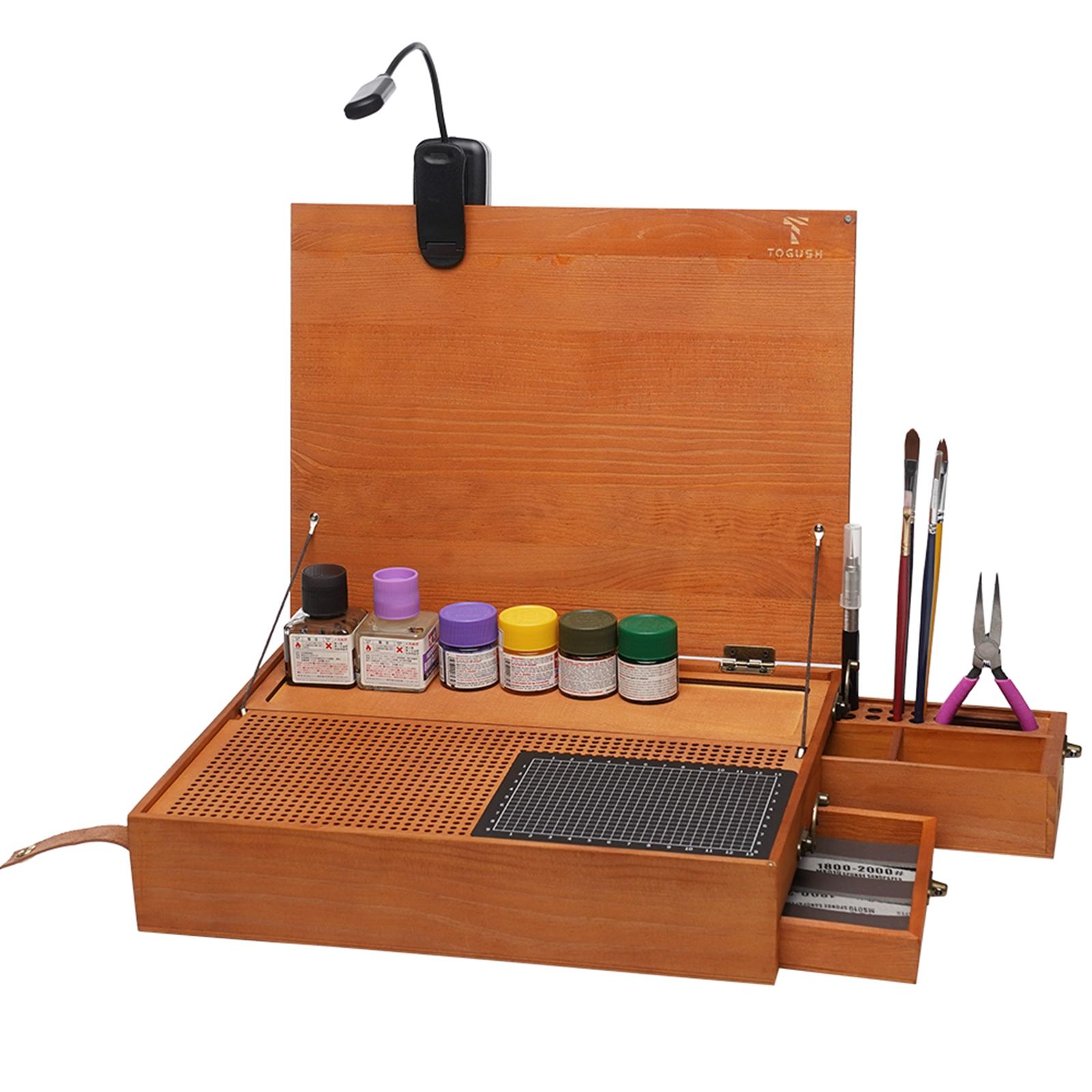 Woodworking Shop - Hobby-Arbeitstisch für Modellbau, tragbarer Organizer mit